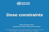 Dose constraints - GNSSN Home Documents/Radiation... · Dose constraints 2nd Regional Workshop on the Implementation of the International BSS 28th October- 1st ... Maria del Rosario