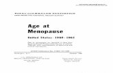 Age at Menopause - Centers for Disease Control … CENTER I Swioa 11 For HEALTH STATISTICS Nurnbu 19 VITAL and HEALTEX STATISTICS DATA FROM THE NATIONAL HEALTH SURVEY Age at Menopause