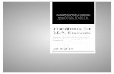 Handbook for M.A. Students - ealc.indiana.edu MA Handbook.pdf · This handbook is intended to supplement, not replace, official University publications such as the Graduate School
