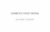 DIABETIC FOOT SEPSIS - up.ac.za · • Extensive necrosis or gangrene • Crepitus on examination or tissue gas on imaging • Extensive ecchymoses or petechiae • Bullae, especially