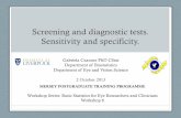 Screening and diagnostic tests. Sensitivity and specificity.pcczanner/SeriesInBasicStats6 V4.pdf · What is a screening test or diagnostic test study? • It compares a new method