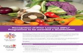 Recognition of Prior Learning (RPL)* Programme to be ... · Recognition of Prior Learning (RPL) enables Chefs and Cooks currently employed in the Hospitality Industry with a minimum