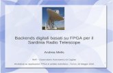 Backends digitali basati su FPGA per il Sardinia Radio ... · FPGA in an abstract way, ... We have written the code entirely in VHDL. 15 ... - Collaboration with Dan Werthimer, Andrew