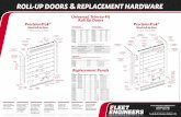 ROLL-UP DOORS REPLACEMENT HARDWARE - Fleet Engineers · ROLL-UP DOORS & REPLACEMENT HARDWARE Primer finish doors and panels are painted with a ready-to-paint white primer. Each door