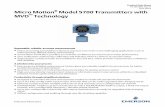 Micro Motion Model 5700 Transmitters with MVD Technology ... · Fieldbus version Fieldbus output, mA output, and a configurable channel for frequency or discrete output. Fieldbus