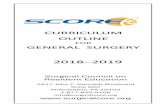 CURRICULUM OUTLINE - absurgery.org · SCORE Curriculum Outline for General Surgery The SCORE ® Curriculum Outline for General Surgery is a list of topics to be covered in a five-