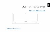 User Manualstatic.highspeedbackbone.net/pdf/ASUS ET2012 Series All-In-One PC... · Notes for this manual ... allowing you to use your wireless LAN card in ... Japan JIS-C-0950 Material