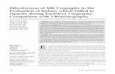 Effectiveness of MR Urography in the Evaluation of Kidney which … · Opacify during Excretory Urography: Comparison with Ultrasonography Objective: The purpose of this study was