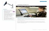 Neo-Flex LCD Monitor Stand - Ergotron · • Accommodates LCD weights of 6–16 lbs (2,7–7,2 kg) • Sleek, durable, easy-to-clean plastic exterior • The unique swivel capability