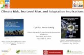 Climate Risk, Sea Level Rise, and Adaptation Implications · ClimAID - Integrated Assessment for Effective Climate Change Adaptation Strategies in New York State Cynthia Rosenzweig