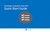 Certificate Inventory Tool (CIT) Quick Start Guide · CIT Quick Start Guide 1 Certificate Inventory Tool (CIT) Quick Start Guide v.1.2