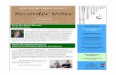 Recorder Notes · Phil and Gayle Neumanteam of Phil and Gayle Neuman from ... King Jr. Elemen-tary School. This ... “Recorder Notes” is published monthly,