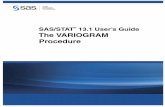 The VARIOGRAM Procedure - SAS Technical Support | SAS … · Preliminary Spatial Data Analysis F 8989 Then, the scatter plot of the observed data is produced as shown inFigure 106.2.