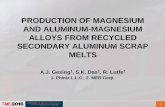 PRODUCTION OF MAGNESIUM AND ALUMINUM-MAGNESIUM REWAS Mg... · PRODUCTION OF MAGNESIUM AND ALUMINUM-MAGNESIUM
