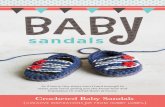Crocheted Baby Sandals - Hobby Lobbyimg.hobbylobby.com/sys-master/root/h88/h64/h00/9179753119774... · Crocheted Baby Sandals ... • Sew strap into either side of sandal sole toe