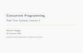 Concurrent Programming - control.lth.se fileContent [Real-Time Control System: Chapter 3] 1. Implementation Alternatives 2. Concurrent Programming 2.1 The need for synchronization