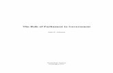 The Role of Parliament in Government - World Banksiteresources.worldbank.org/.../RoleofParliamentinGovernment.pdf · The Role of Parliament in Government 3 and spending with which