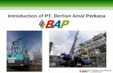 Introduction of PT. Berlian Amal Perkasa .Company Name PT. Berlian Amal Perkasa (BAP) Business Contents