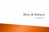 Risk & Return investment’s return is your reward for investing. An investment’s risk is the uncertainty of what will happen with your investment dollar. The relationship between