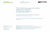 Thinking positively about work - Macmillan Cancer Support · Thinking positively about work Delivering work support and vocational rehabilitation for people with cancer Evaluation