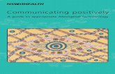 Communicating Positively: A Guide to Aboriginal Terminology · NSW DEPARTMENT OF HEALTH 73 Miller Street North Sydney NSW 2060 Tel. (02) 9391 9000 Fax. (02) 9391 9101 This work is