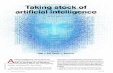 Taking stock of artificial intelligence · artificial intelligence Sponsored by ... intelligence than people, easily beating the world’s great- ... den Planet to R2-D2 and C-3PO