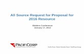 All Source Request for Proposal for 2016 Resource · 4 proceed Schedule for the All Source Request for Proposal Event Anticipated Date All Source RFP Issued January 6, 2012 All Source