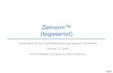 Zelnorm™ (tegaserod) · Sponsor’s Proposal ... Mean Duration of Exposure ± SD. Zelnorm. Placebo . DB15. 29 double-blind, ... (n=52,229 pts. each); followed for 6 months