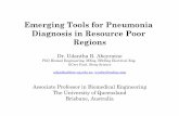 Emerging Tools for Pneumonia Diagnosis in Resource Poor ... Abeyratne... · Emerging Tools for Pneumonia Diagnosis in Resource Poor Regions Dr. Udantha R. Abeyratne PhD Biomed Engineering,