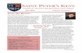 SAINT PETER S KEYS - s3.amazonaws.com · need. As followers of Jesus, WE are called to spread compassion, to step out and help those in need and on the margins. ..... We do this by