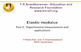 Young's modulus Lecture - VCS-Part-02- final - TRA | ERF · Elasticity vs resonance – short video (You tube) Methods of measurement of Young’s modulus Flexural vibrations of a