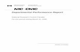 Departmental Performance Report · Departmental Performance Report National Research Council Canada ... NRC-PBI Plant Biotechnology Institute NRC-SIMS Steacie Institute for Molecular