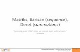 Matriks, Barisan( sequence),$ Deret( summa) .2013-10-03 · ... (ka"Komputasi"0"Matriks,"Barisan,"dan"Deret"
