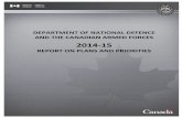 DND RPP 2014-15 - Canadian Armed Forcesforces.gc.ca/assets/FORCES_Internet/docs/en/DND-RPP-2014-15.pdf · 2014‐15 report on plans and priorities department of national defence and