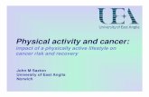 impact of a physically active lifestyle on cancer risk and ... activity... · impact of a physically active lifestyle on cancer risk and recovery John M Saxton ... Brain Tumor, Visual