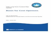 CSS Long Term Control Plan Update - AlexandriaVA.Gov for... · CSS Long Term Control Plan Update Basis for Cost Opinions City of Alexandria ... Select data from the 2012 report are