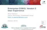 Enterprise COBOL Version 5 User Experience - Confex · Enterprise COBOL Version 5 User Experience Brian Peterson Optum Technology, UnitedHealth Group ... COBOL 5 vs COBOL 4.2, and