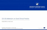 ICH E6 Addendum on Good Clinical Practice - ema.europa.eu · –Sponsor should not have exclusive control of CRF data •Sponsor should ensure that investigator has control of and