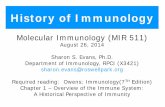 History of Immunology - roswellpark.org fileSignificance of Thucydides’ Recognition of Fundamental Concepts of Immune Response 1. Exposure to disease could result in subsequent immunity