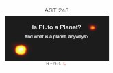 AST 248 Is Pluto a Planet? - Stony Brook Astronomy · Jupiter •Form in disks surrounding stars Questions: • Do planets form in isolation (like stars?) • What is the minimum