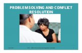Problem Solving and conflict resolution Slides.ppt · June 2012 DHS – Office of Licensing and Regulatory Oversight 1 PROBLEM SOLVING AND CONFLICT RESOLUTION