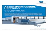 AccurioPrint C2060L DATASHEET - kmsa.com · – 20-sheet booklet making – 50-sheet stapling – For highest automation and enormous productivity ... A4 - max. per hour 3,380 pph