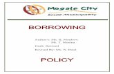 BORROWING - Mogale City · MCLM BORROWING POLICY | 2017 Page 5 of 14 1. INTRODUCTION Capital-expenditure (CAPEX) projects planned and conducted by the Municipality, is done so with