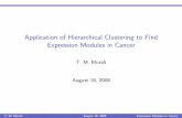 Application of Hierarchical Clustering to Find Expression ... fileInnovative Application of Hierarchical Clustering I A module map showing conditional activity of expression modules