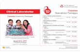 PowerPoint Presentation · Clinical Laboratories Screening Packages Diabetes 200/0 OFF The Aga Khan University Hospital Diabetes Specialized Packages Tests for Diabetes and Bad Cholesterol