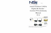 Digital AV Sender Control PTZ wirelessly Manual V1 - nst.com · Indoor/Outdoor 2.4GHz Digital AV Sender - Control PTZ wirelessly Manual V1.2 Please note the PTZ camera, DVR, TV and