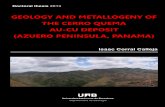 GEOLOGY AND METALLOGENY OF THE CERRO QUEMA AU … · Que els estudis recollits en la present memòria sota el títol Geology and “ Metallogeny of the Cerro Quema Au-Cu deposit (Azuero