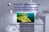 Dynetek Industries Ltd. - Prince Edward Island · Presentation Goals and Agenda. Agenda • Hydrogen Market Today • Getting Hydrogen to the end user • Applications of Hydrogen
