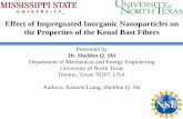 Effect of Impregnated Inorganic Nanoparticles on the ... · and (b) inorganic nanoparticle impregnated kenaf fibers. Numerical values in each image across the sections indicated by