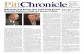 Pitt Chronicle · 1973; the Visiting Oscar R. Ewing Profes-sor of Philosophy at Indiana University in the fall semesters of 1977, ’78, and ’79; and the Visiting Leibniz-Professor,